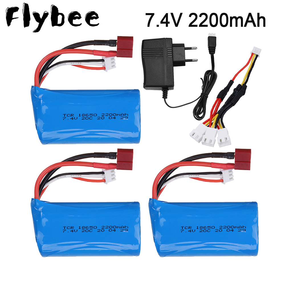 Rc Hobby Rc - 7.4V 2200mAh 18650 Lipo Batery for