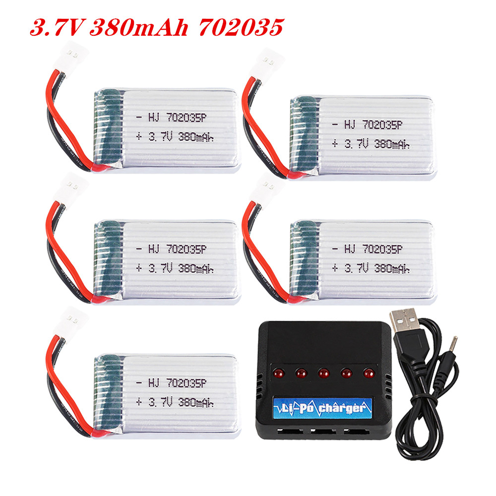 Rc Hobby Usa - 3.7V 380mah 702035 Lipo Battery Rechargeable