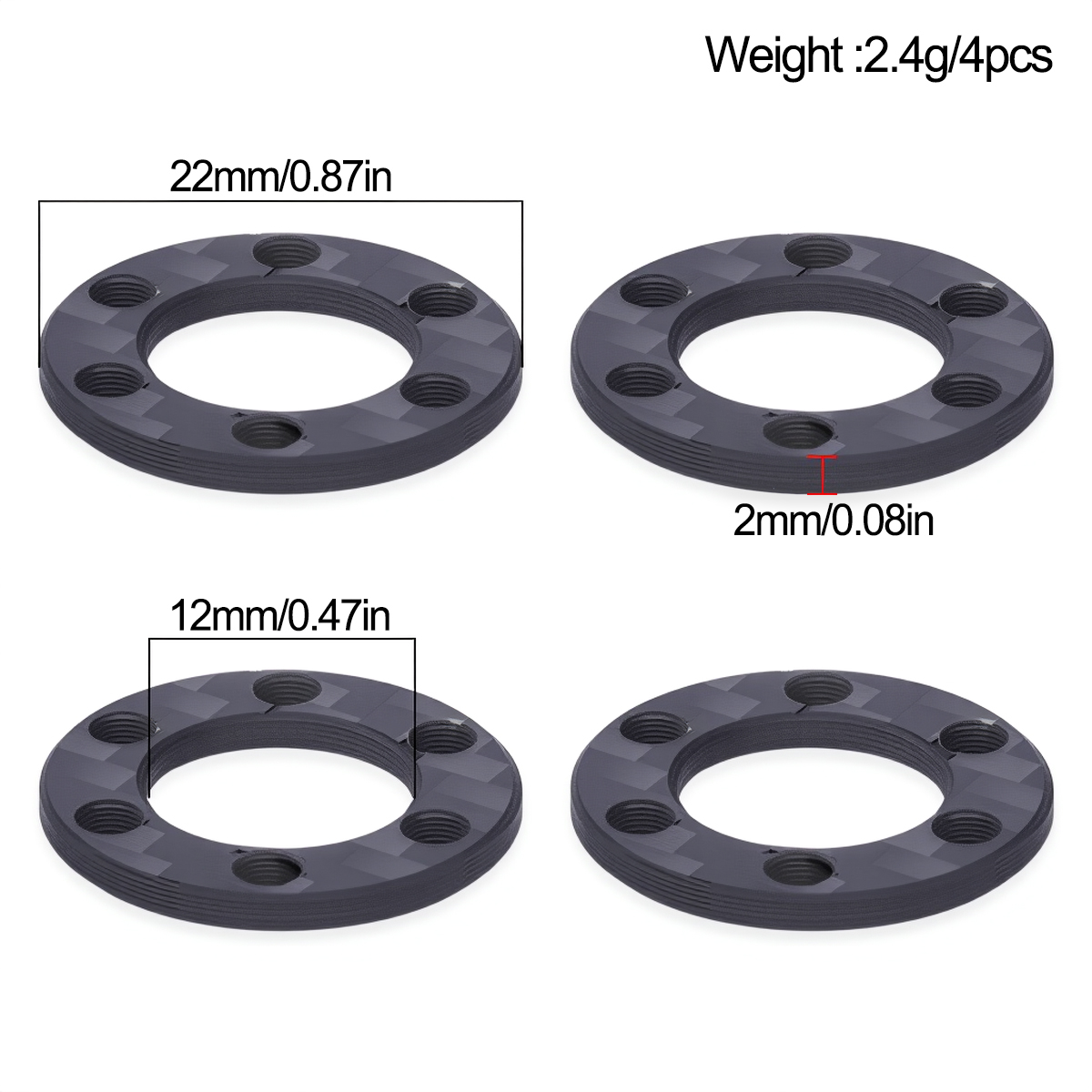 4/8Pcs Carbon Fiber Wheel Hex  - Wheel Hex Adapter review and price