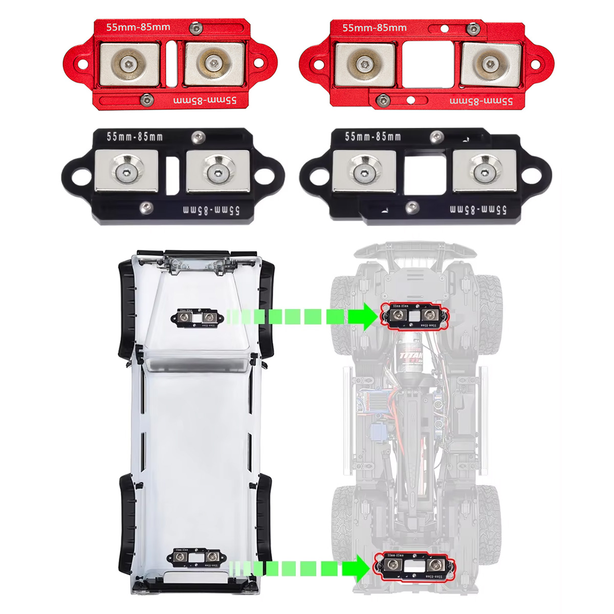 4PCS 55-85mm Adjustable Magnet - Body Shell Rc review and price